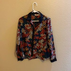 New with tags Kim Chi Blue Long Sleeve Shirt Small